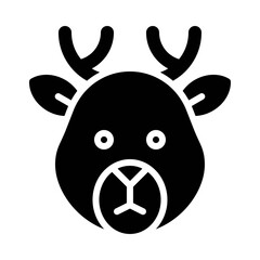 Moose head icon, Thanksgiving related vector