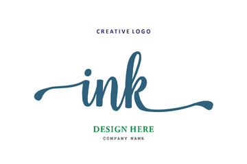 INK INK lettering logo is simple, easy to understand and authoritative