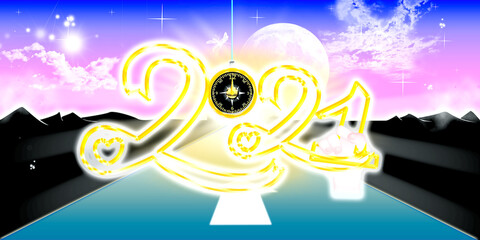 road 2021 graffity happy new years
