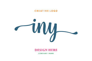 INY lettering logo is simple, easy to understand and authoritative