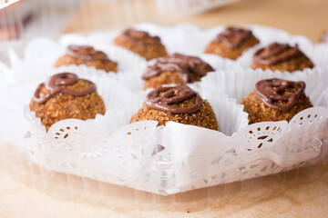 tasty round mini cakes. delicious for holidays