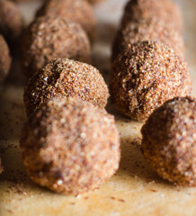 tasty round mini cakes. delicious for holidays