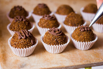 tasty round mini cakes. delicious for holidays