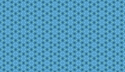 Seamless pattern with snowflakes on blue background