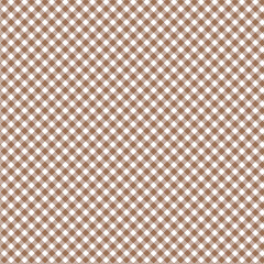 Brown and white plaid pattern Diagonal arrangement Seamless pattern vector Simple vintage style textile design