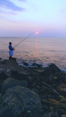 fishing in the sea