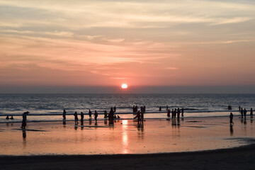 sunset at the beach