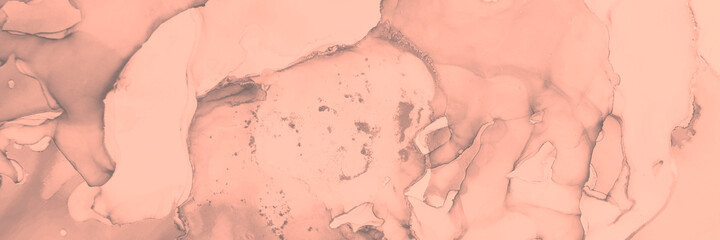 Closeup Template.  Watercolor Purple Splash. Ink