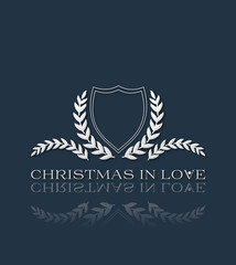 Christmas in love con sfondo colorato