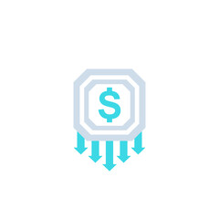 reduce costs, money management vector icon