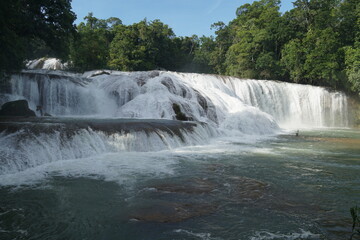 agua azul, mexico, cascada, waterfall, acqua, natura, fiume, foresta, messico, chiapas, corso d'acqua, nature, ambiente, environment, traveling, sky, brilliant, brillante, agua, water, landscape