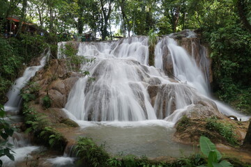 agua azul, mexico, cascada, waterfall, acqua, natura, fiume, foresta, messico, chiapas, corso d'acqua, nature, ambiente, environment, traveling, sky, brilliant, brillante, agua, water, landscape
