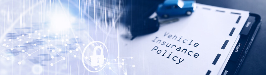 Documents for vehicle insurance. Car insurance policy. Auto insurance policy. Forms for...