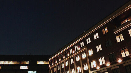 building at night