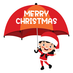 Christmas Greeting With Cartoon Characters