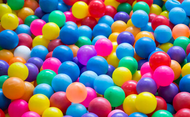 plastic balls background and texture.