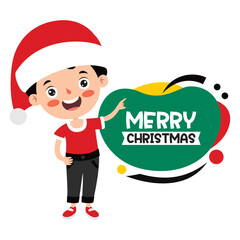 Christmas Greeting With Cartoon Characters