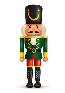 Christmas nutcracker doll. Christmas nutcracker doll. Antique traditional figurine doll.