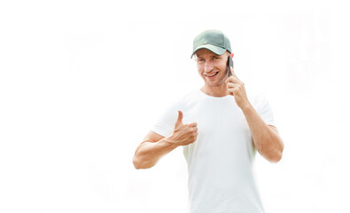 Man yes. White background. Male. Smile. 