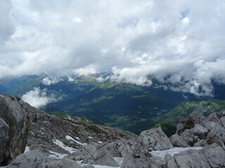Fototapeta na wymiar Bocchette mountain tour, Brenta, Dolomites, Italy