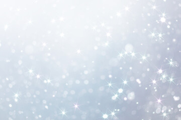 blue snowfall bokeh background, abstract snowflake background on blurred abstract blue