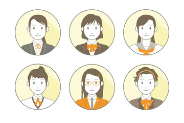 女子高生のラインアイコン