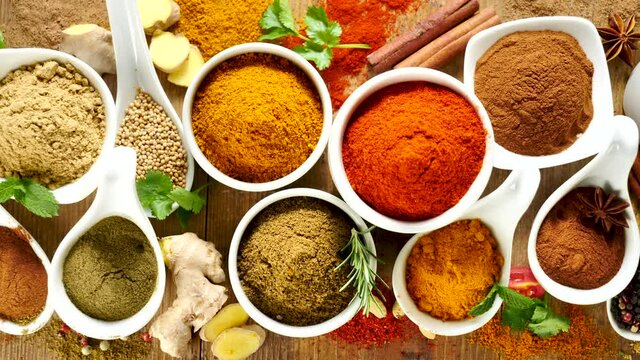 variety of spices