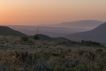 Sunrise in the mountains of southern Spain