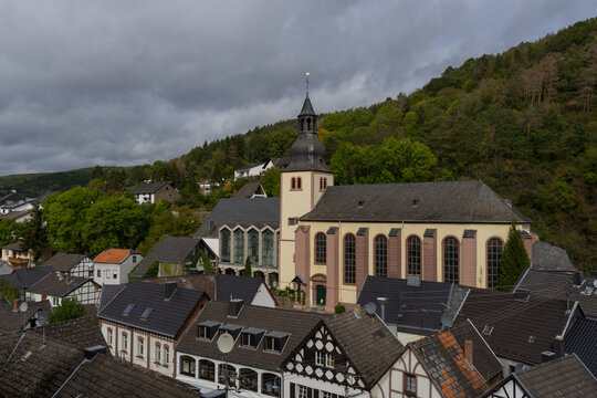 View to the region of the village called Hellenthal