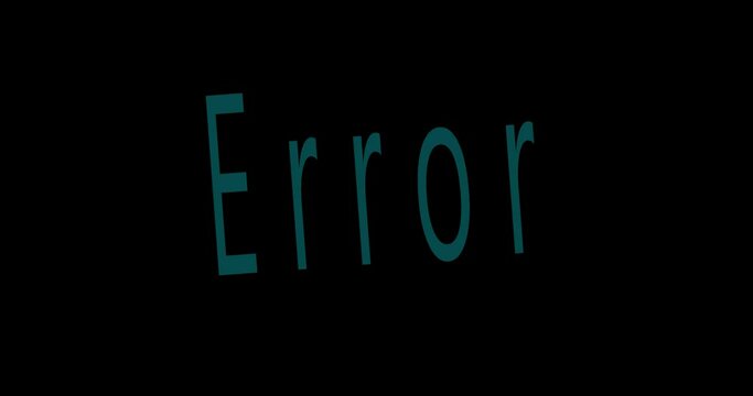 error neon text