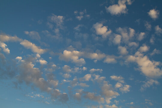 Beautiful shot of the sky with white and gray clouds