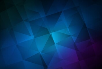 Dark Pink, Blue vector polygonal background.