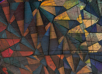 macro detail photo of scratched rainbow holographic foil, colorful hologram surface, glitter grid...
