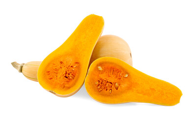 Butternut squash isolated on white background