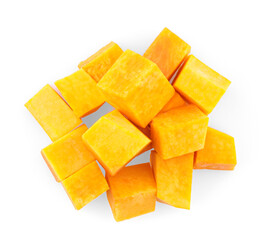 Butternut squash isolated on white background