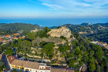 Fototapeta premium Medieval downtown of Begur. Girona, Spain.