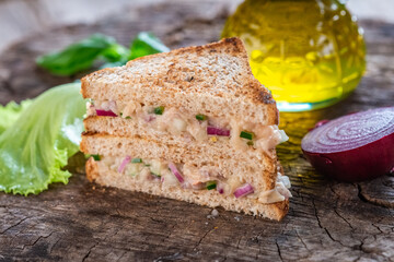 Delicious vegan toast sandwich