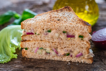 Delicious vegan toast sandwich