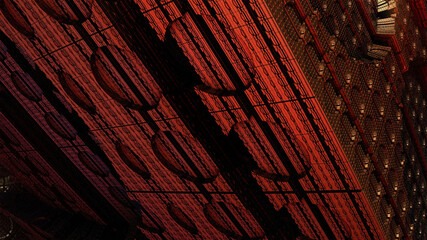 3D rendering of a cool futuristic cubical construction for sci-fi background or wallpaper