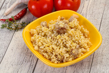 Bulgur with meat