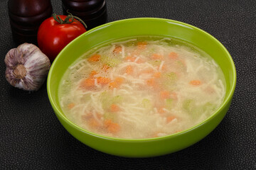 Chicken soup with noodles