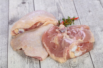 Raw chicken hip
