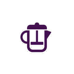 french press coffee pot icon
