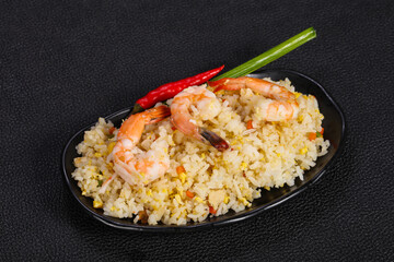 Thai style fried rice with prawn