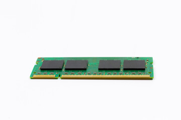 Front laptop ram isolated on white background.