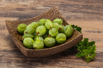 Fresh ripe green sweet gooseberry