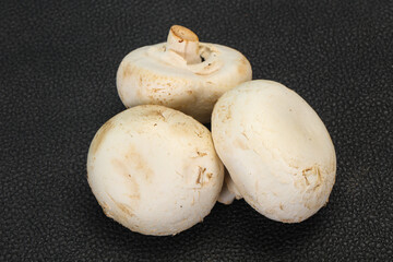 Raw Champignon heap for cooking
