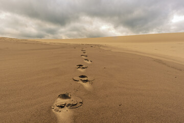 footprints in the sand