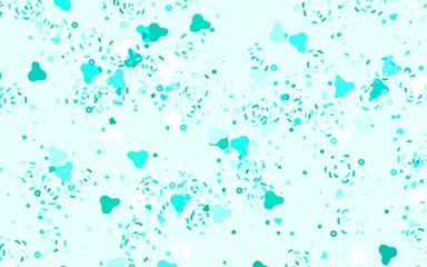 Light Green vector pattern with random forms.