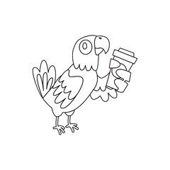 Parrot - Holding drink